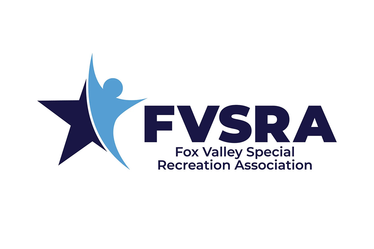 Fox Valley Special Recreation Association logo with a navy star and light blue figure reaching upward